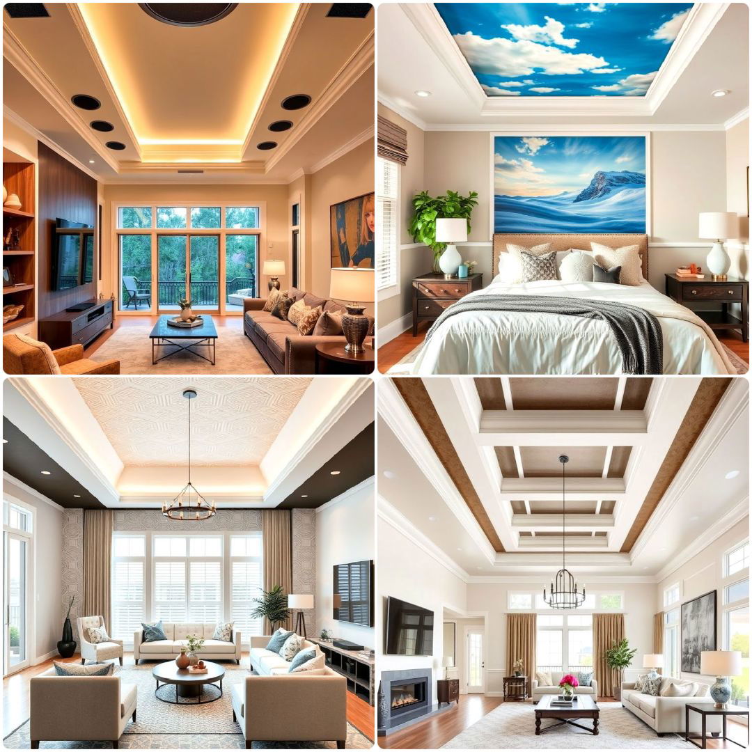 20 Reverse Tray Ceiling Ideas for Elegant Home Interiors