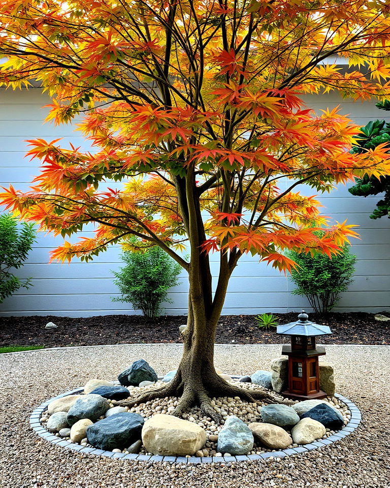 rock garden accent japanese maple tree - 20 Front Yard Japanese Maple Tree Landscaping Ideas