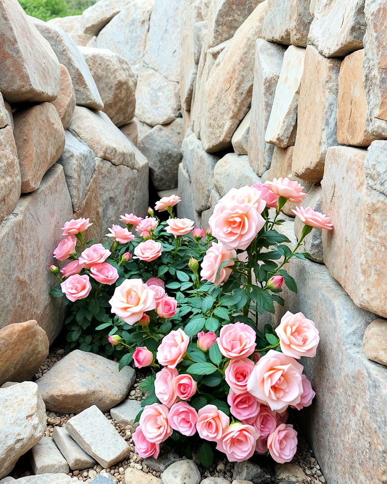 rock garden companion drift rose landscaping - 20 Drift Rose Landscaping Ideas