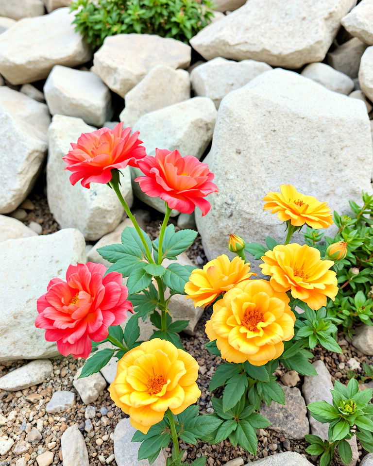 rock garden drift rose landscaping - 20 Drift Rose Landscaping Ideas