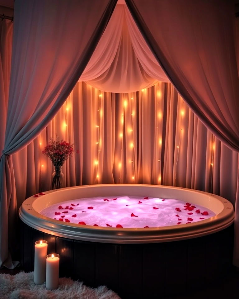 romantic hot tub room - 15 Hot Tub Room Ideas