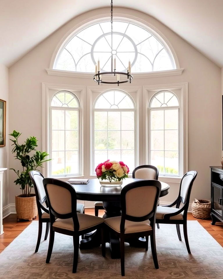 round windows for dining room - 20 Dining Room Window Ideas