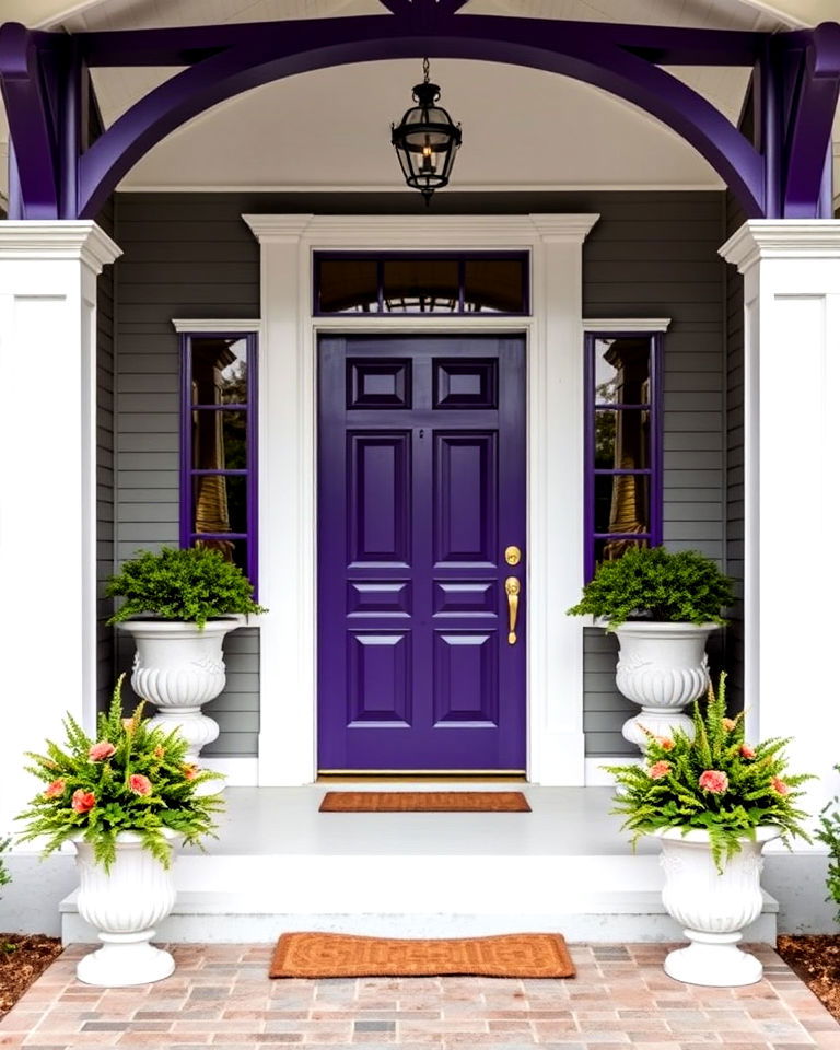 royal purple front door for a grand entrance - 25 Purple Front Door Ideas