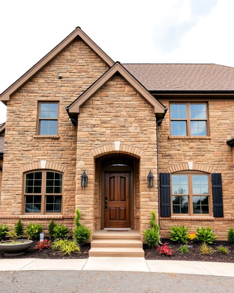 rustic and layered shale stone exterior - 25 Types of Exterior House Stone