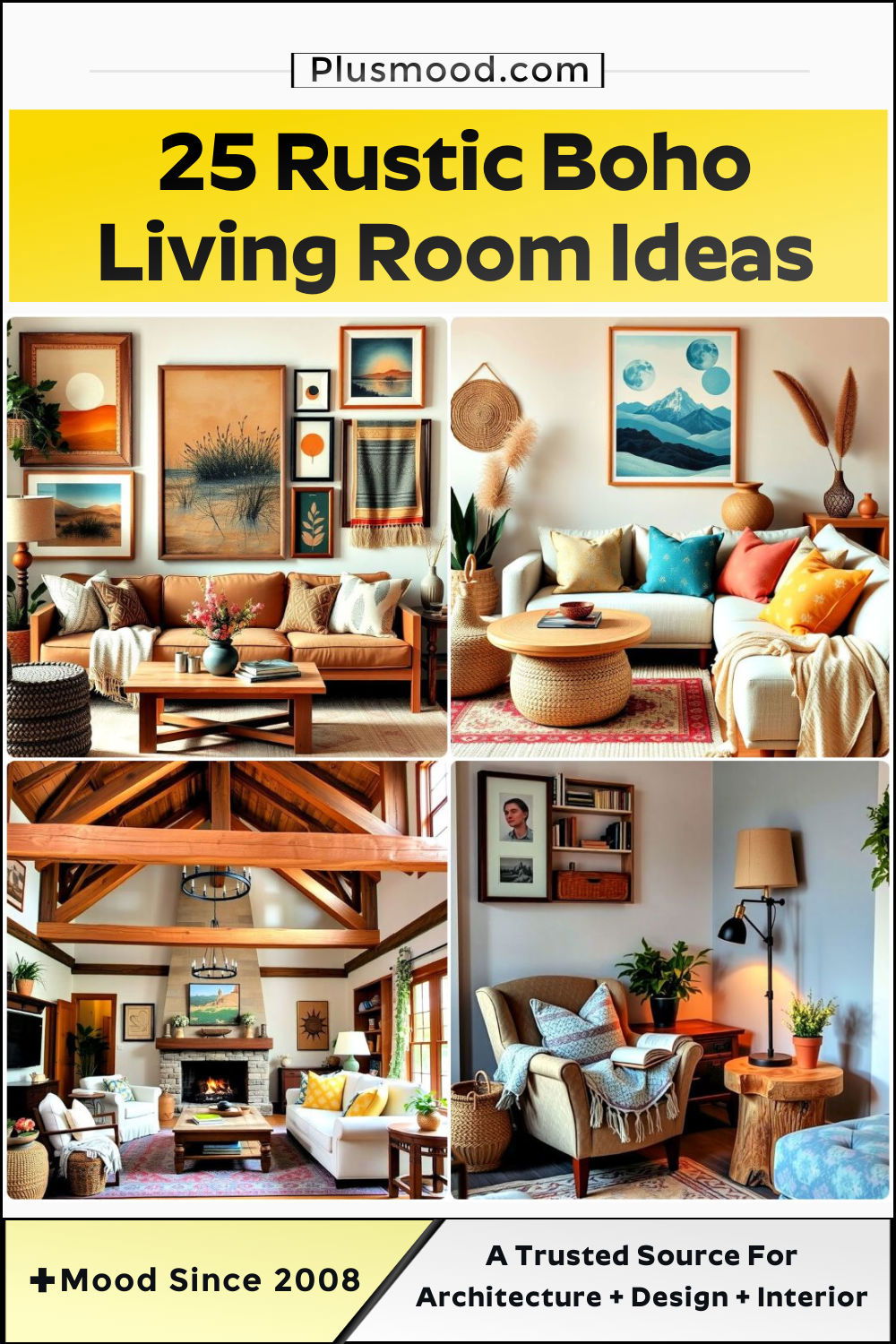 rustic boho living room ideas to copy