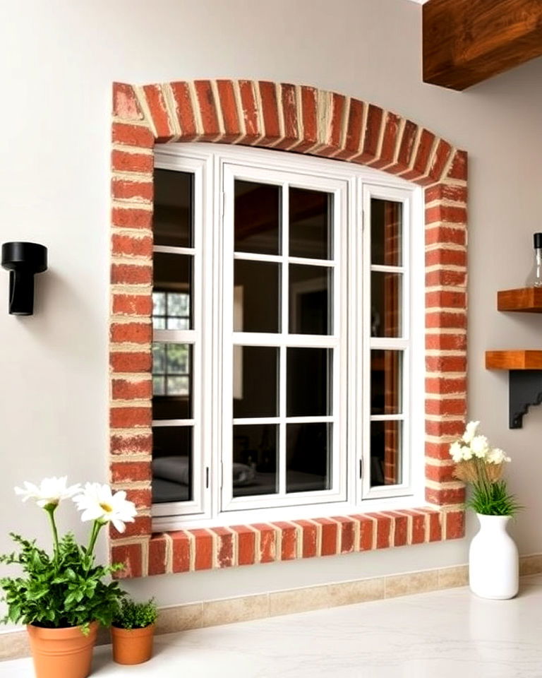 rustic brick surround window trim - 30 Window Trim Ideas