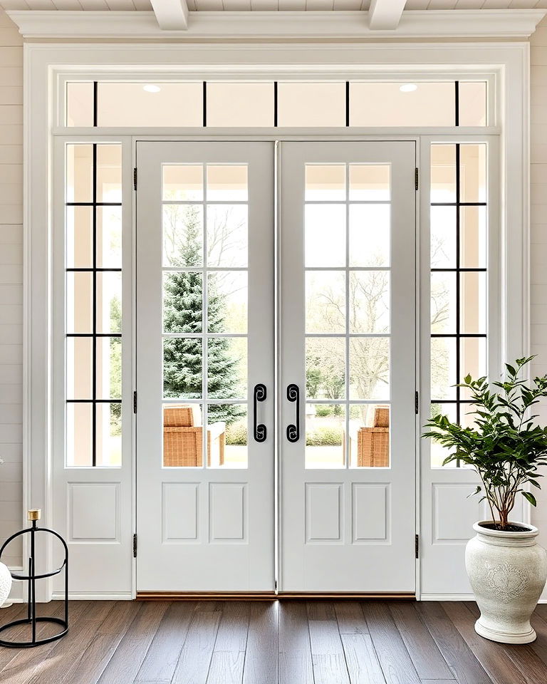 rustic charm french doors for farmhouse - 25 Farmhouse Front Door Ideas
