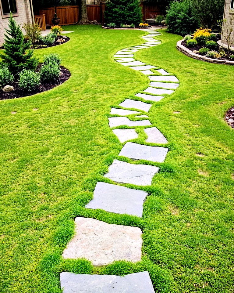 rustic charm natural stone pathways - 15 Large Front Yard Landscaping Ideas