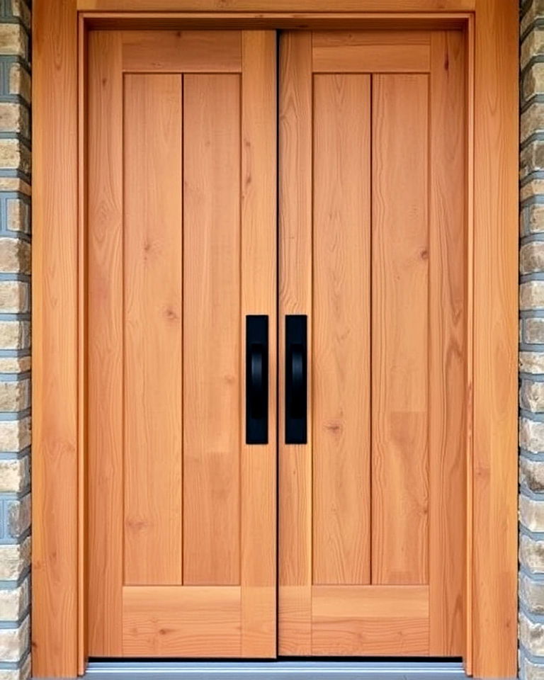 rustic knotty alder front door - 20 Rustic Front Door Ideas