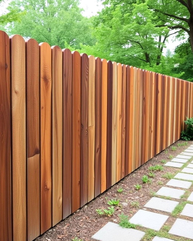 rustic look with reclaimed wood fence - 20 Board on Board Fence Ideas