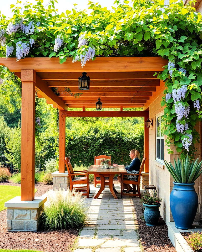rustic pergola natural landscaping - 15 Natural Landscaping Ideas
