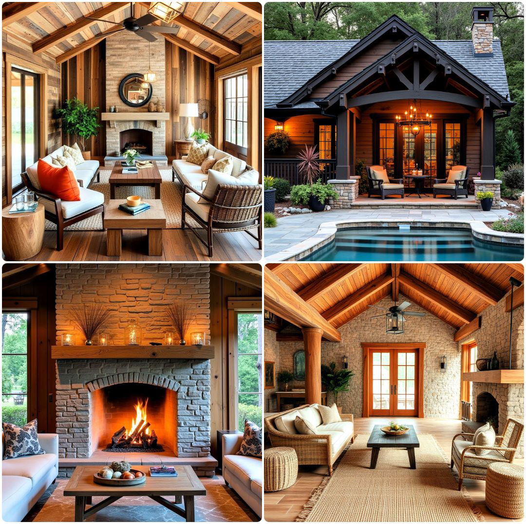 15 Rustic Pool House Ideas Outdoor Living Space Design