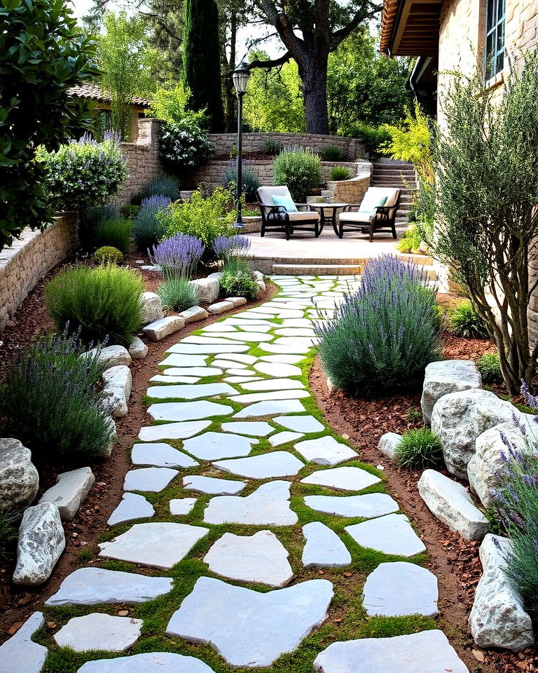rustic stone pathway - 20 Italian Backyard Ideas