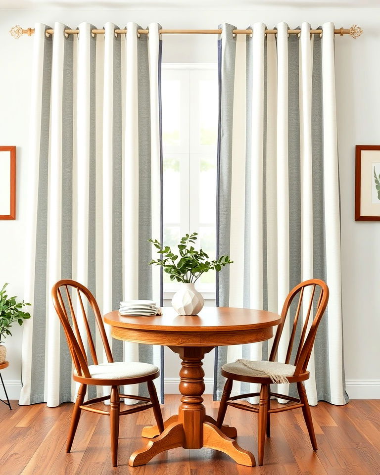 rustic striped cotton curtains rustic striped cotton curtains - 25 Farmhouse Curtain Ideas