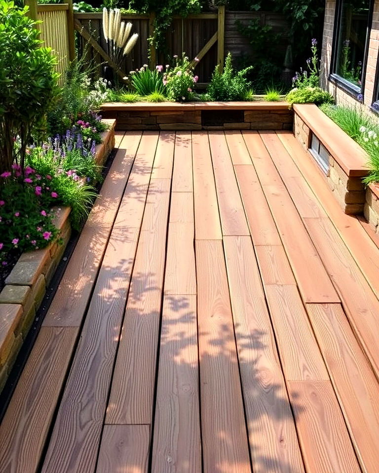 rustic timber decking - 30 Garden Decking Ideas