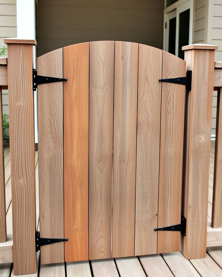rustic wooden deck gate - 25 Deck Gate Ideas