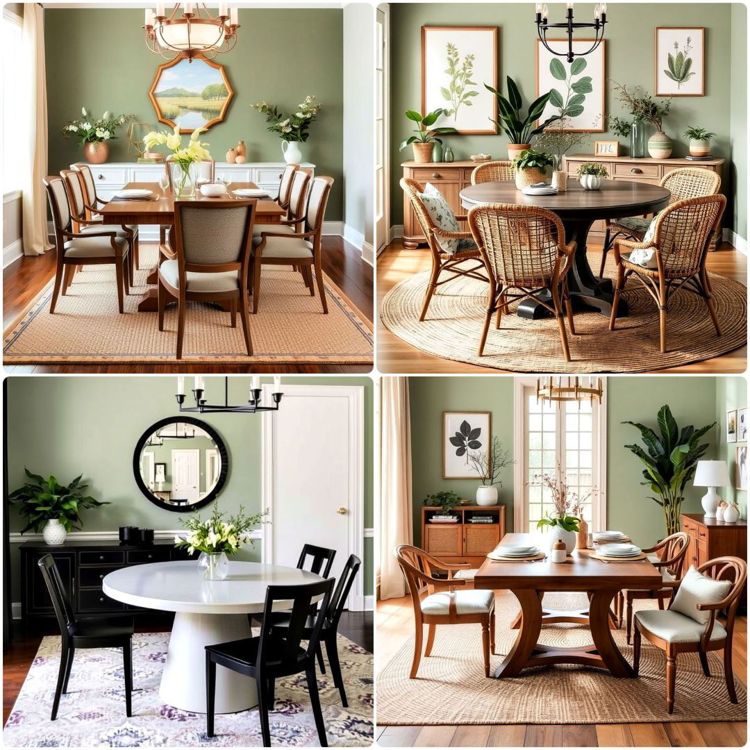 sage green dining room ideas