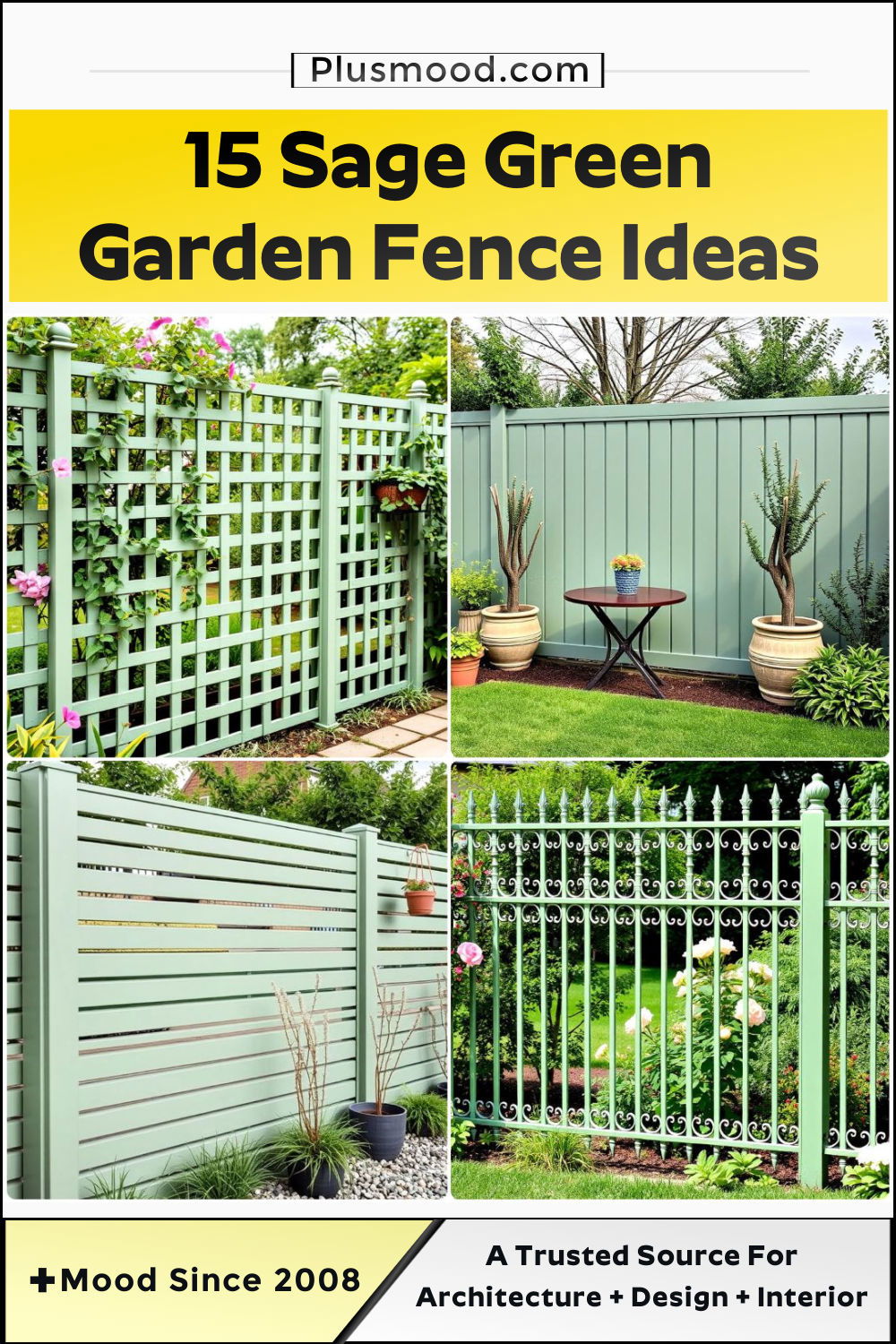 sage green garden fence ideas