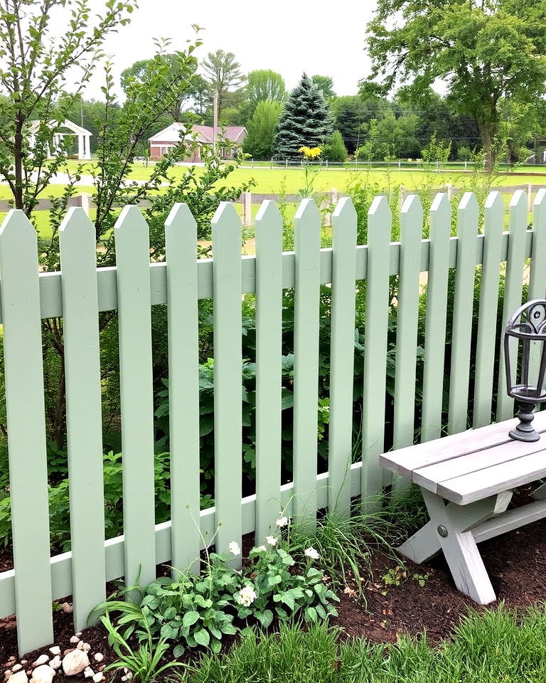 sage green split rail fence - 15 Sage Green Garden Fence Ideas