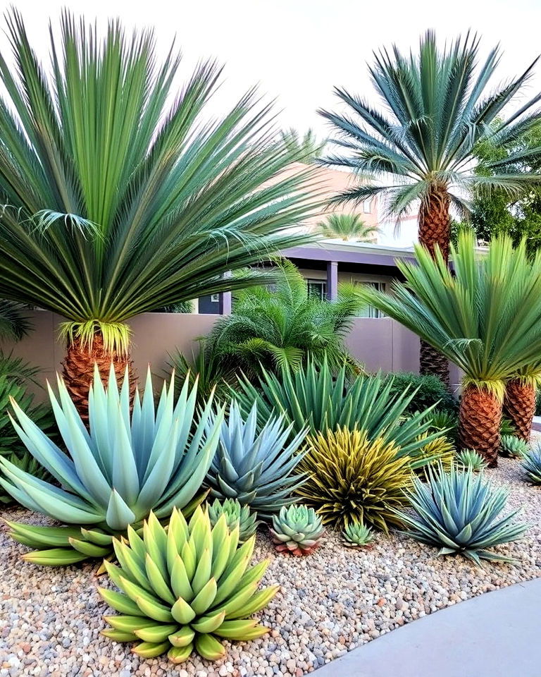 sago palms with succulents - 15 Landscaping With Sago Palms