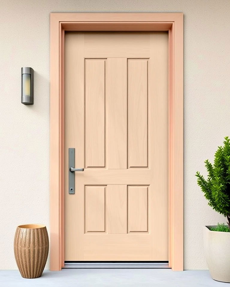 sandstone simplicity front door - 20 Stained Front Door Ideas