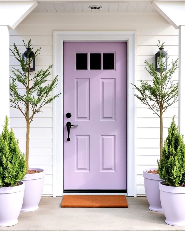 scandinavian inspired lavender front door - 15 Lavender Front Door Ideas