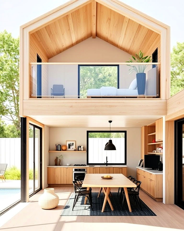 scandinavian inspired pool house - 20 Two Story Pool House Ideas