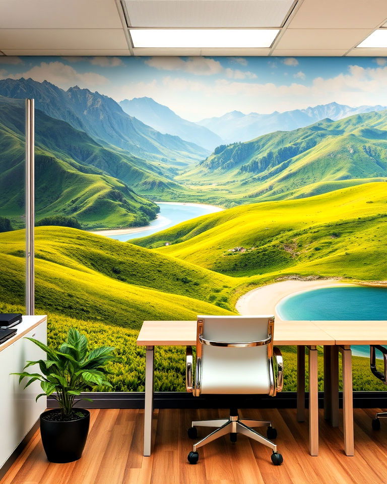scenic landscape office wall mural - 30 Office Wall Murals