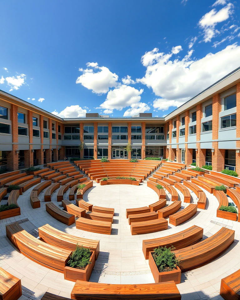 school courtyard amphitheater style seating - 20 School Courtyard Ideas