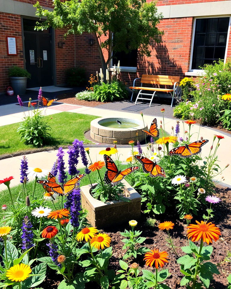 school courtyard butterfly habitat - 20 School Courtyard Ideas