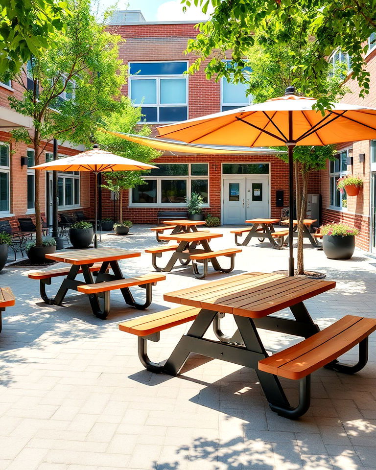 school courtyard picnic area - 20 School Courtyard Ideas