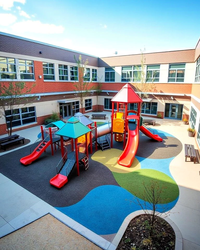 school courtyard playground - 20 School Courtyard Ideas