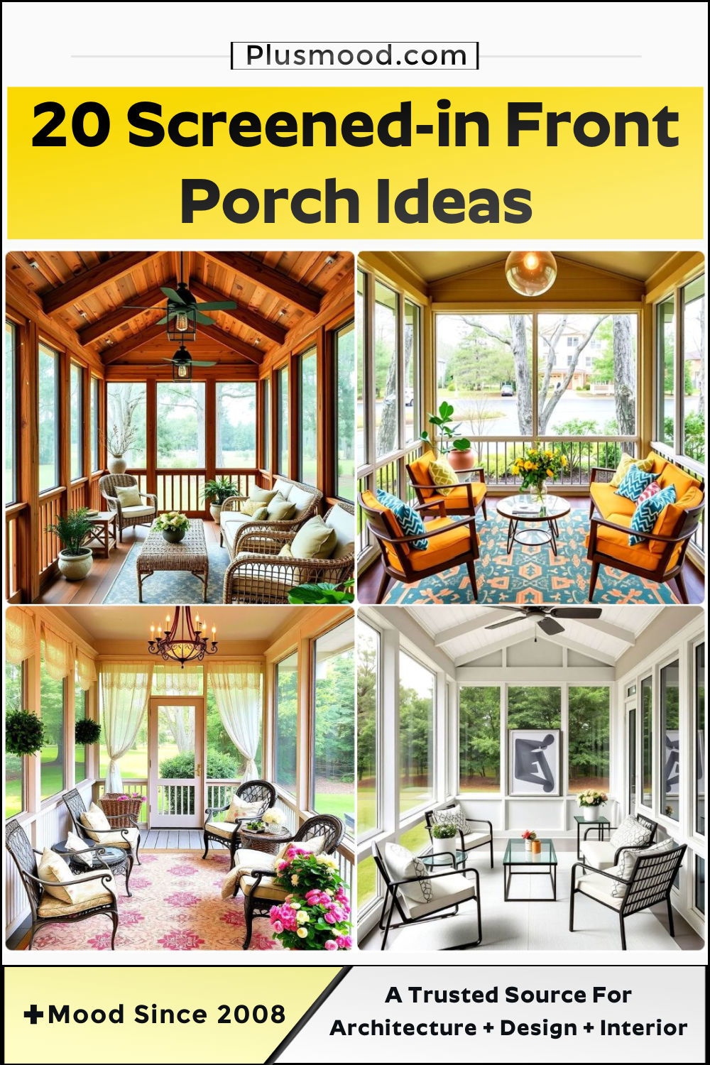 screened in front porch ideas