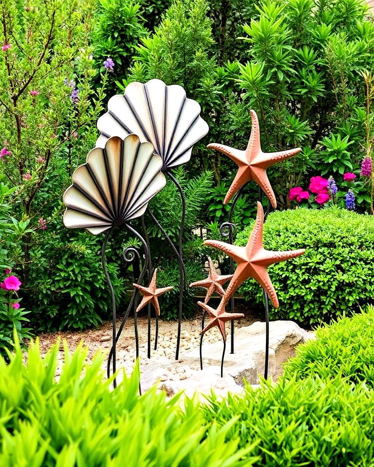 sea inspired sculptures for coastal landscaping - 25 Coastal Landscaping Ideas