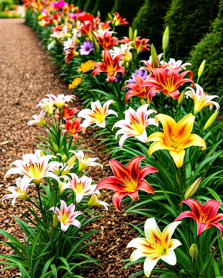 seasonal lily garden path - 15 Lily Garden Ideas