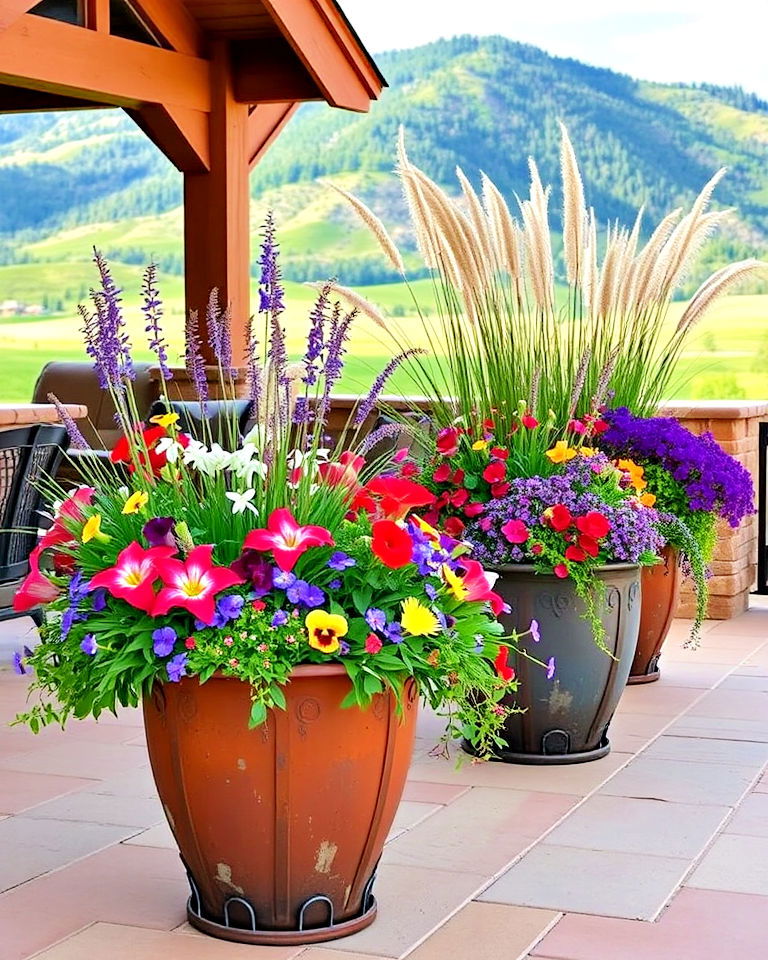 seasonal planters with native plants - 25 Colorado Landscaping Ideas
