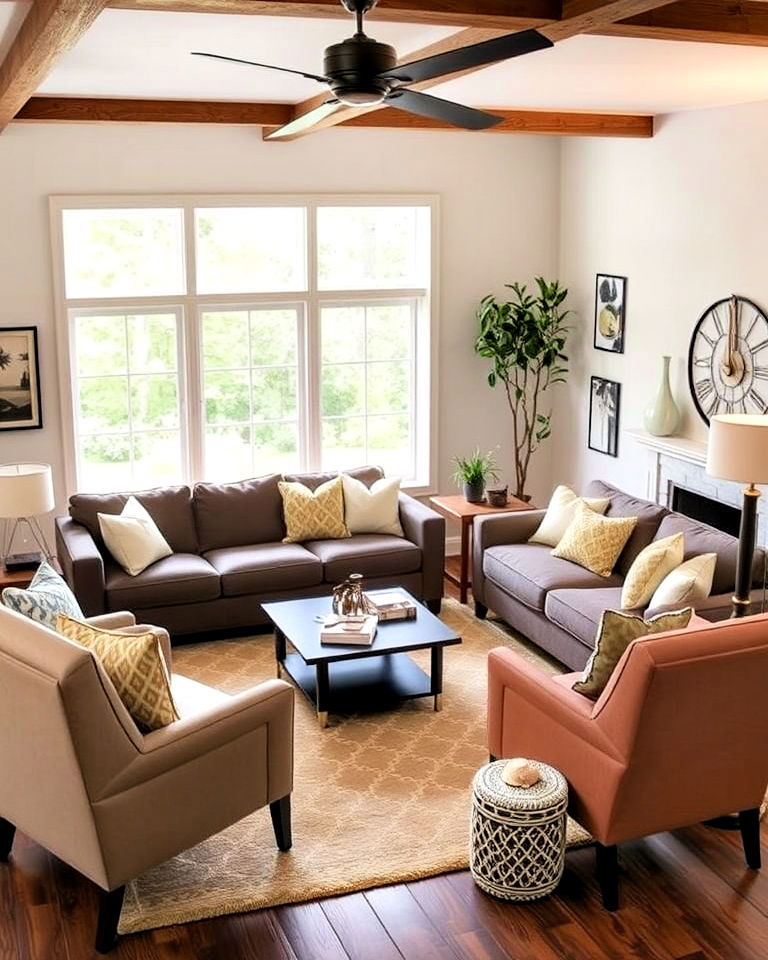sectional facing tv or fireplace - 25 Small Living Room Sectional Layout Ideas