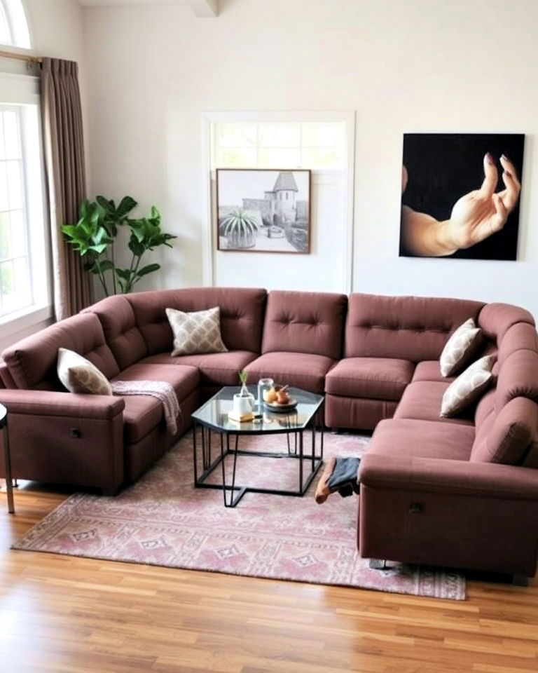 sectional with built in reclining seats - 25 Small Living Room Sectional Layout Ideas