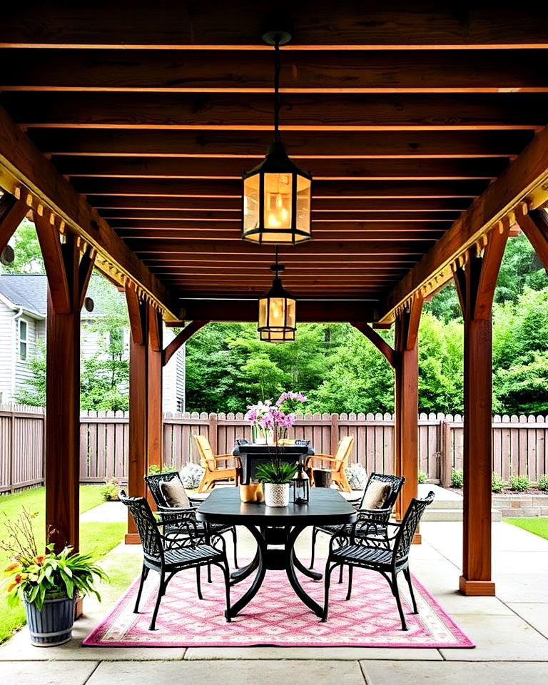 set up a dining area under deck - 20 Under Deck Landscaping Ideas