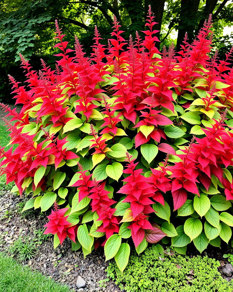 shade garden accent landscaping with coral bells - 20 Landscaping With Coral Bells