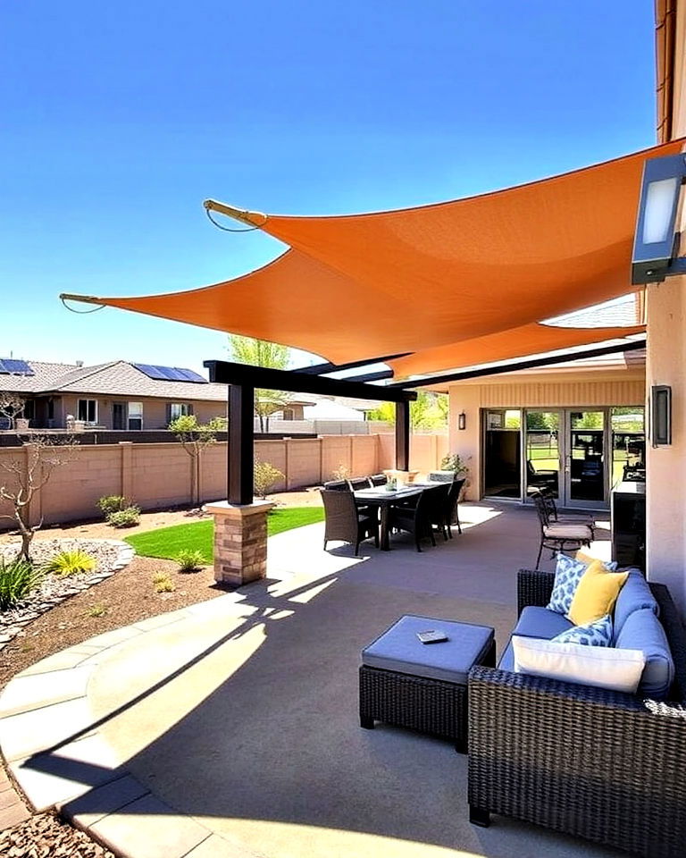 shade structures and pergolas backyard landscaping - 25 Las Vegas Backyard Landscaping Ideas