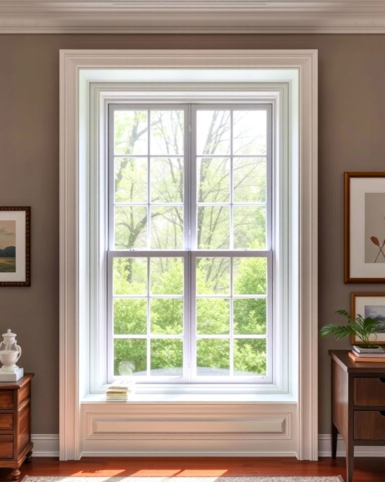 shadow box window trim for a dimensional effect - 30 Window Trim Ideas