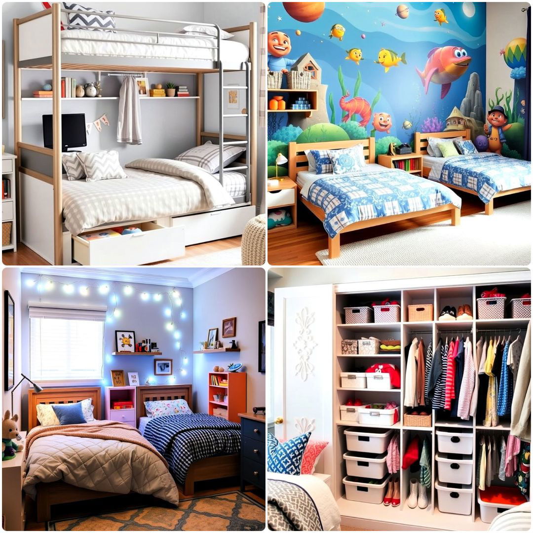 shared kids room design ideas to copy