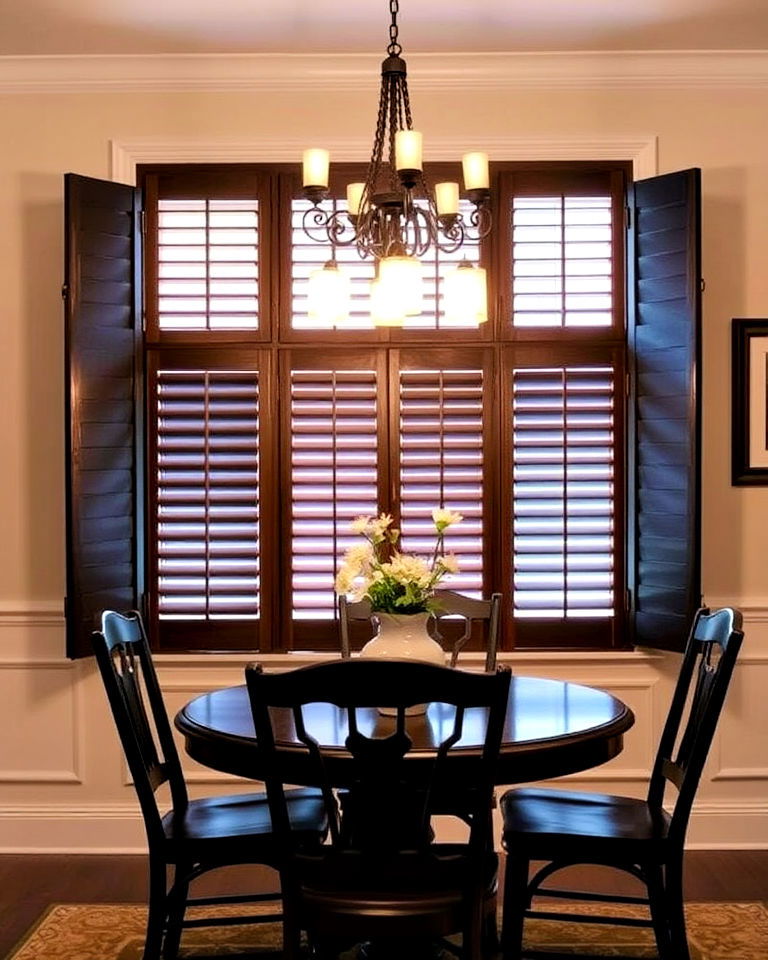 shuttered windows for dining room - 20 Dining Room Window Ideas