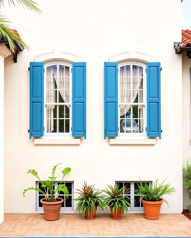 shuttered windows for mediterranean house exterior - 25 Mediterranean House Exterior Ideas