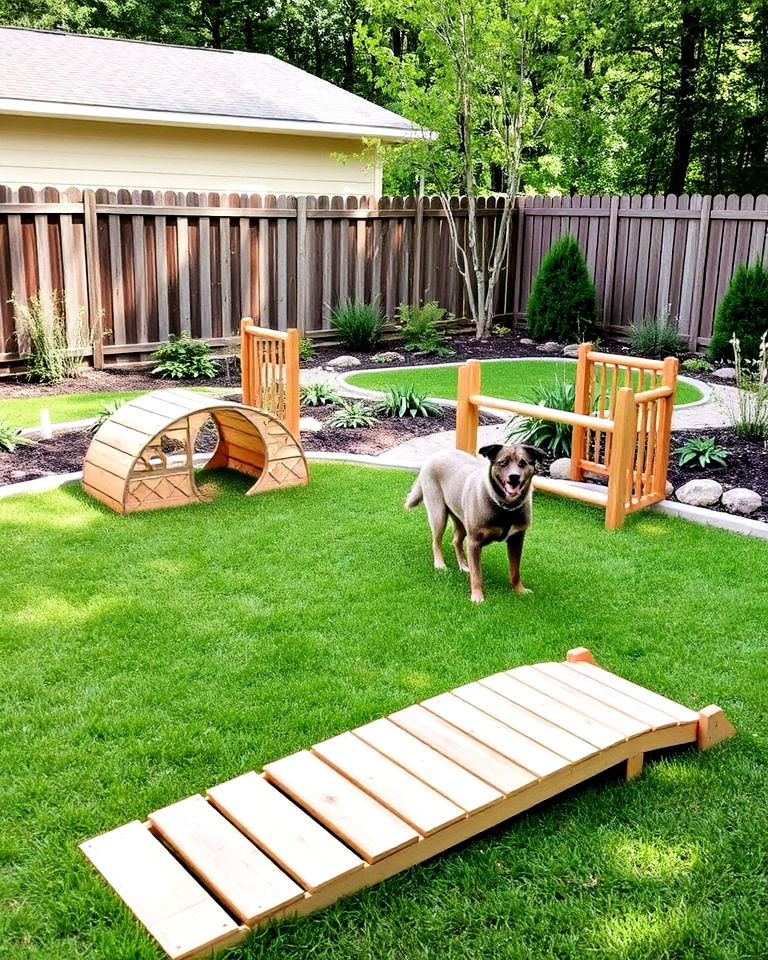 simple obstacle course for dog - 20 Dog Friendly Landscaping Ideas