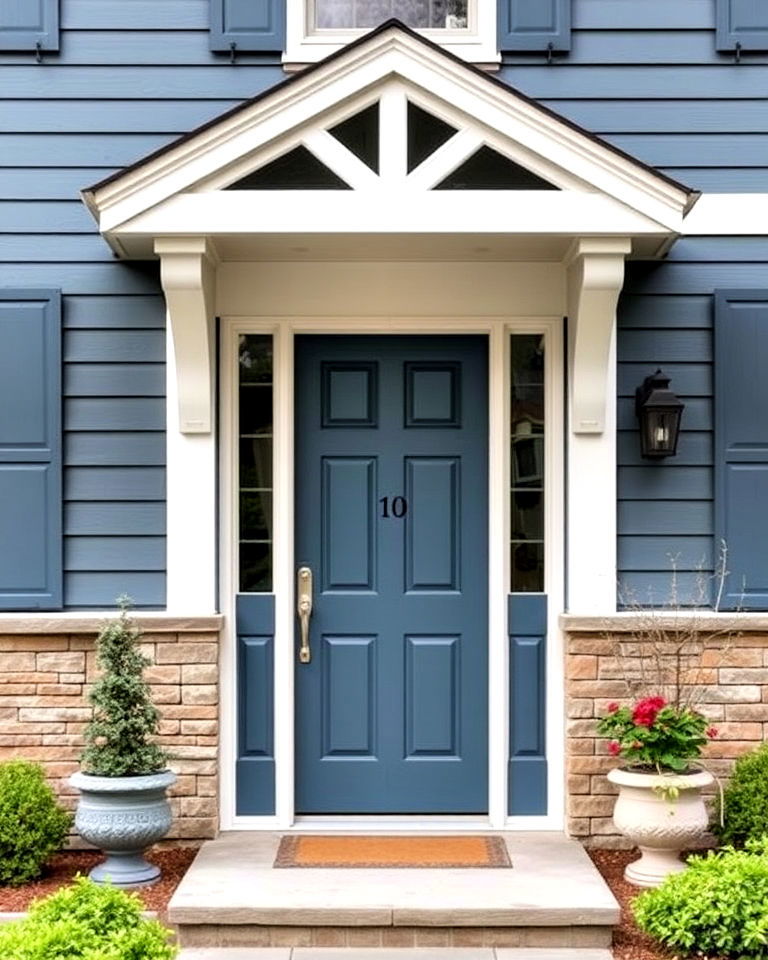 slate blue front door - 30 Blue Front Door Colors