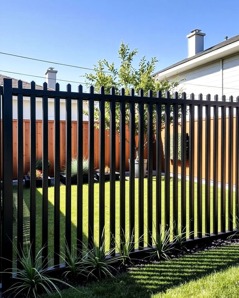 slatted metal fence - 40 Types of Fences