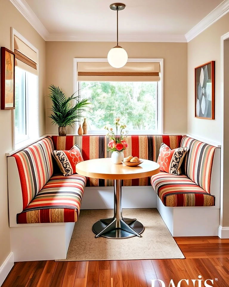 sleek built in banquettes in1960s dining nooks - 15 1960s Dining Room Ideas