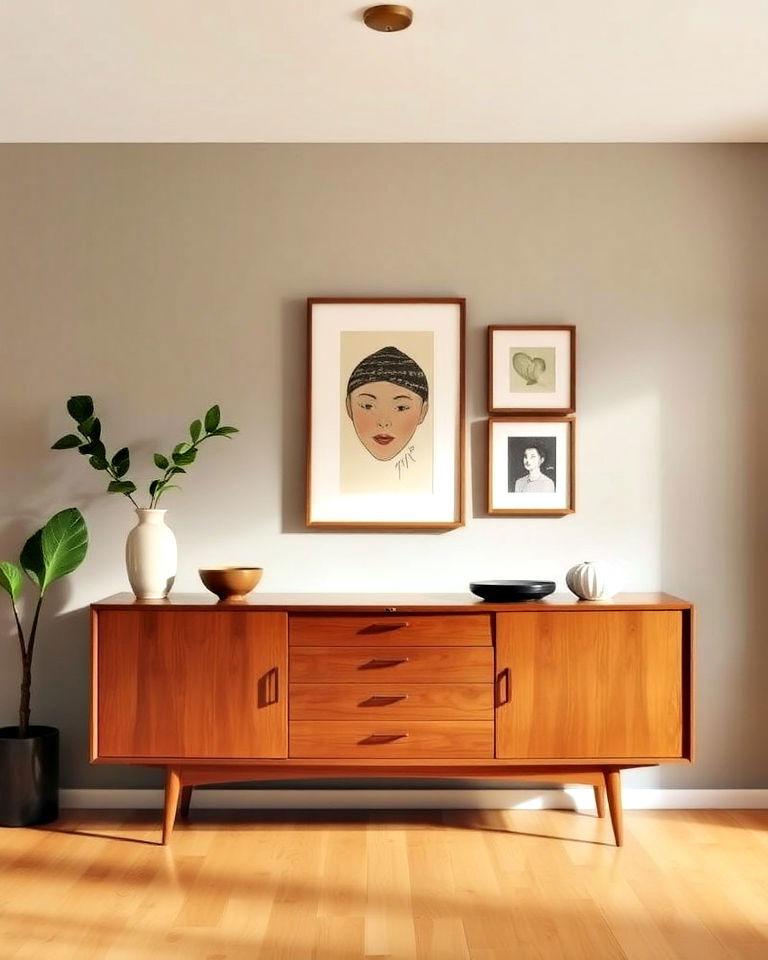sleek danish style wooden sideboa - 15 1960s Dining Room Ideas